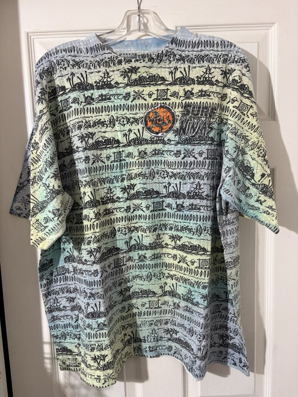 Vintage Surf Ninjas Shirt 90s AOP Movie OS (XL-2XL) Tie Dye